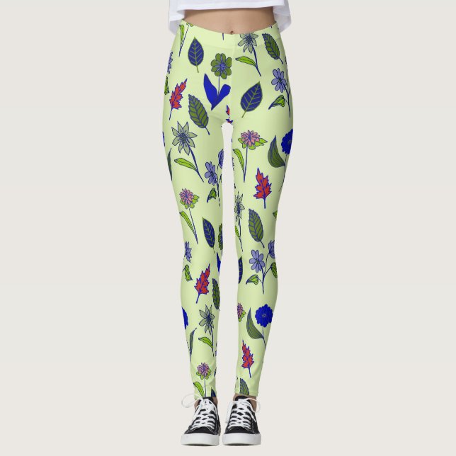 Legging Padrão Floral legal (Frente)
