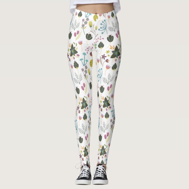 Legging Padrão Floral legal (Frente)