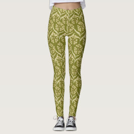Legging Padrão Floral Moderno: Flores Umbela Brancas