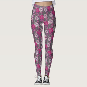 Legging Padrão Floral Primavera único