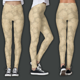 Legging Padrão Floral | Rosa Champanhe