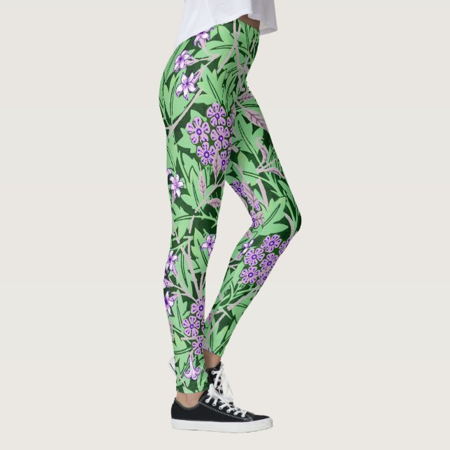 Legging Padrão Floral Roxo Bonito (Direita)