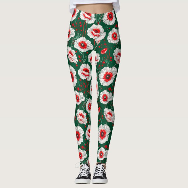 Legging Padrão floral vibrante (Frente)