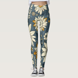Legging Padrão Floral Vintage