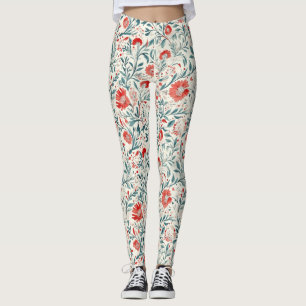 Legging Padrão Floral Vintage Red Daisy - Botânico
