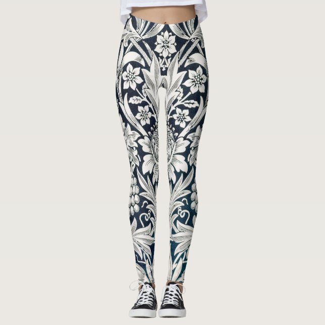 Legging Padrão Floral Vintage, William Morris (Frente)