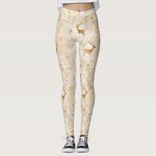 Legging Padrão Florestal de Corça e Floral Vintage (2)