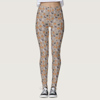 Legging Padrão fofo de Halloween 