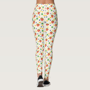 Legging Padrão Fofo de Morango