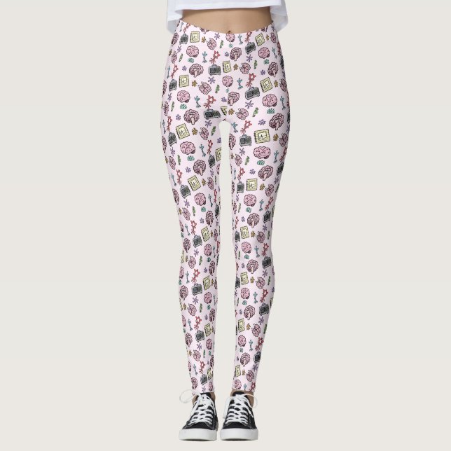 Legging Padrão Fofo de Neurociência (Frente)