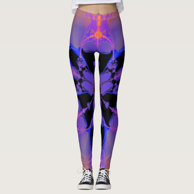 Legging Padrão Fractal de abstrato (Frente)