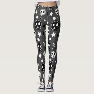 Legging Padrão Funky Dark Skull