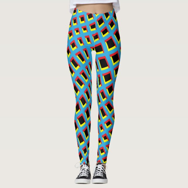 Legging "Padrão Geo Retro"  (Frente)