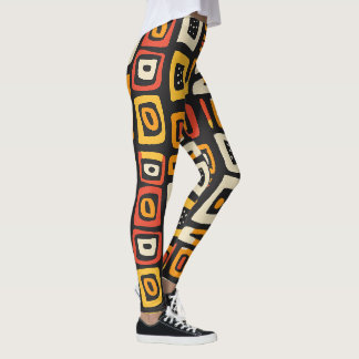 Legging Padrão Geométrico Abstrato Africano