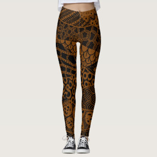 Legging Padrão Geométrico Abstrato Geométrico Elegante