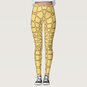 Legging Padrão geométrico amarelo "Ratti_Creative_Arts"