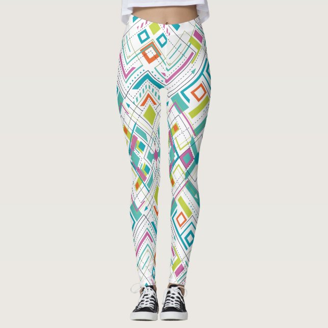 Legging Padrão geométrico asteca (Frente)