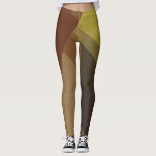 Legging Padrão Geométrico Brown Tan Modern