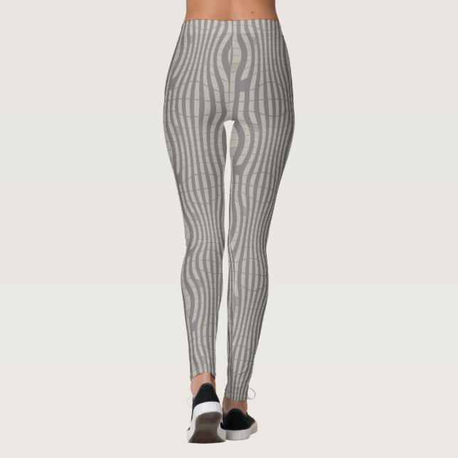 Legging padrão geométrico cinza (Verso)