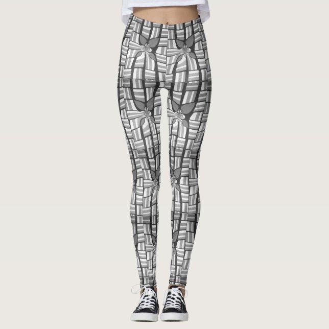 Legging Padrão Geométrico Clássico Zebra Lovely Abstrato (Frente)