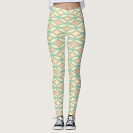 Legging Padrão geométrico contínuo em formas de diamante