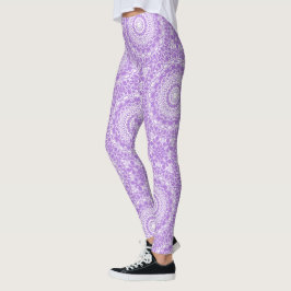 Legging Padrão Geométrico da lavanda Mandala