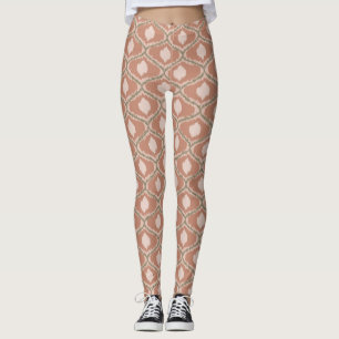Legging Padrão Geométrico de Terracota Boho
