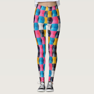 Legging Padrão Geométrico de Vibrante Hourglass 3D