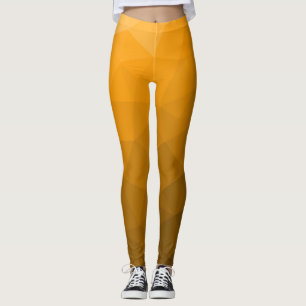 Legging Padrão geométrico do gradiente laranja Monograma