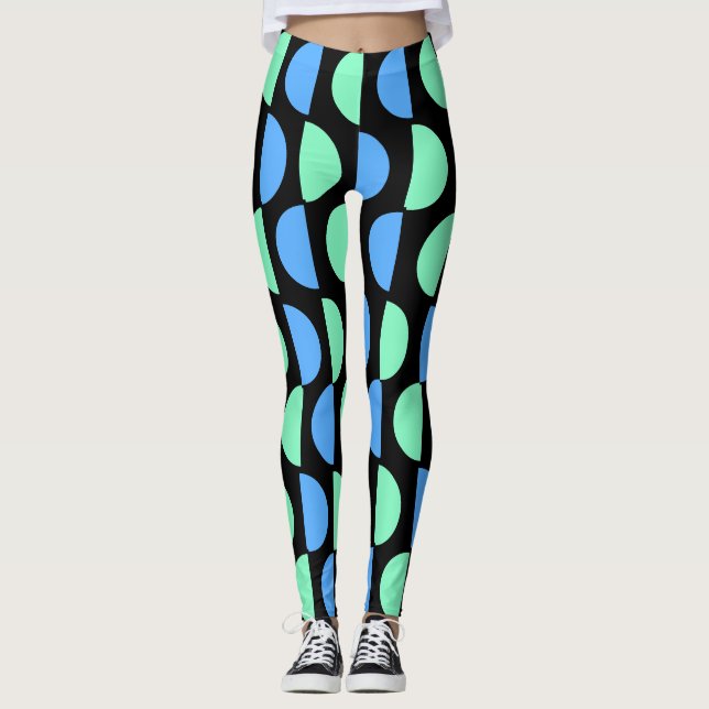 Legging Padrão Geométrico do Médio na moda (Frente)