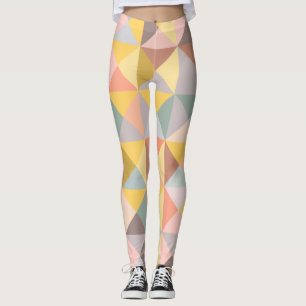 Legging Padrão geométrico em tons de outono e de outono na