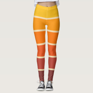 Legging Padrão geométrico estilo retrô vintage dos anos 70