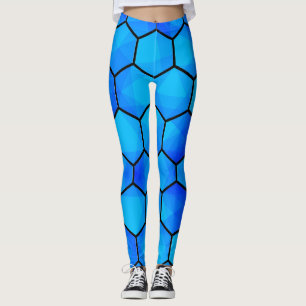 Legging Padrão Geométrico Hexagonal Sem Costura