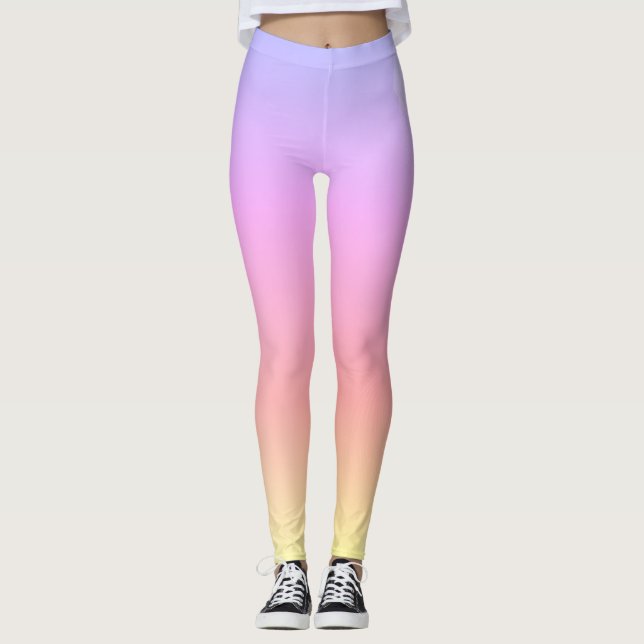 Legging Padrão geométrico legal de abstrato Azul Quente (Frente)