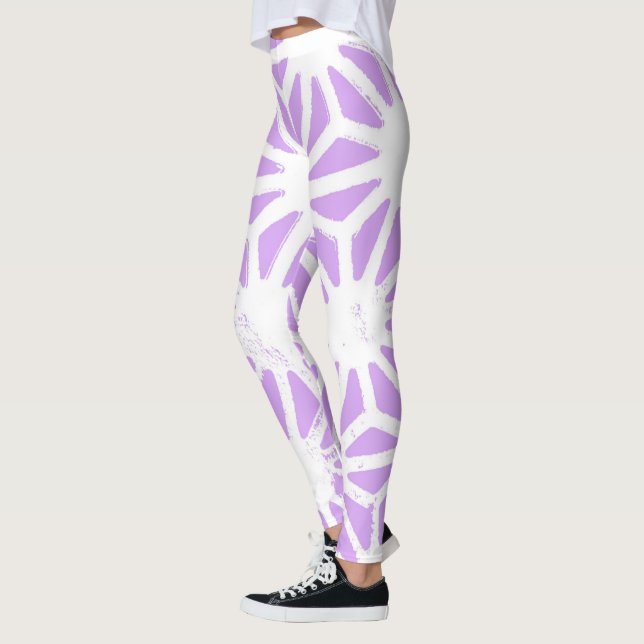 Legging Padrão geométrico lilac (Esquerda)