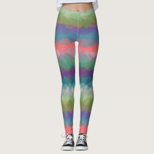 Legging Padrão Geométrico Moderno Colorido #40