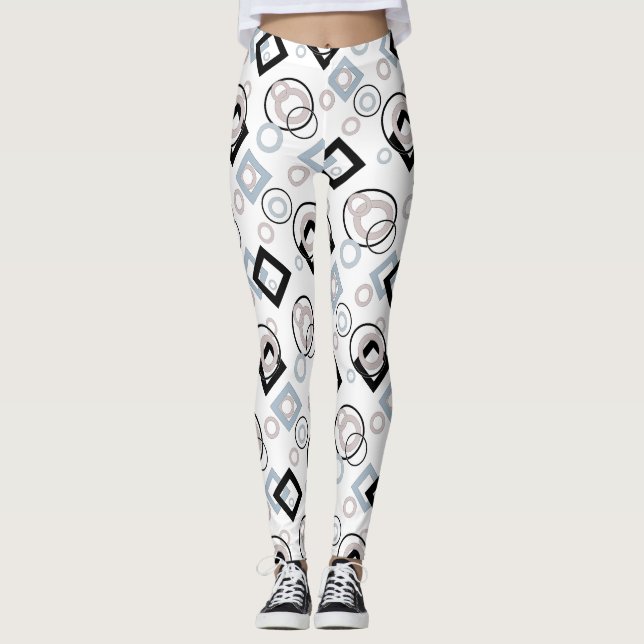 Legging Padrão geométrico moderno multicolor (Frente)