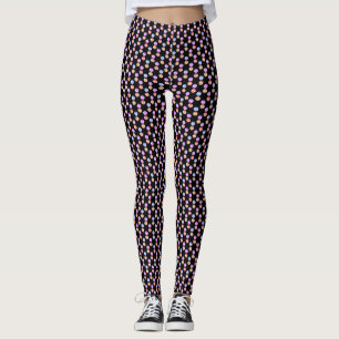 Legging Padrão Geométrico Multicolorido Moderno