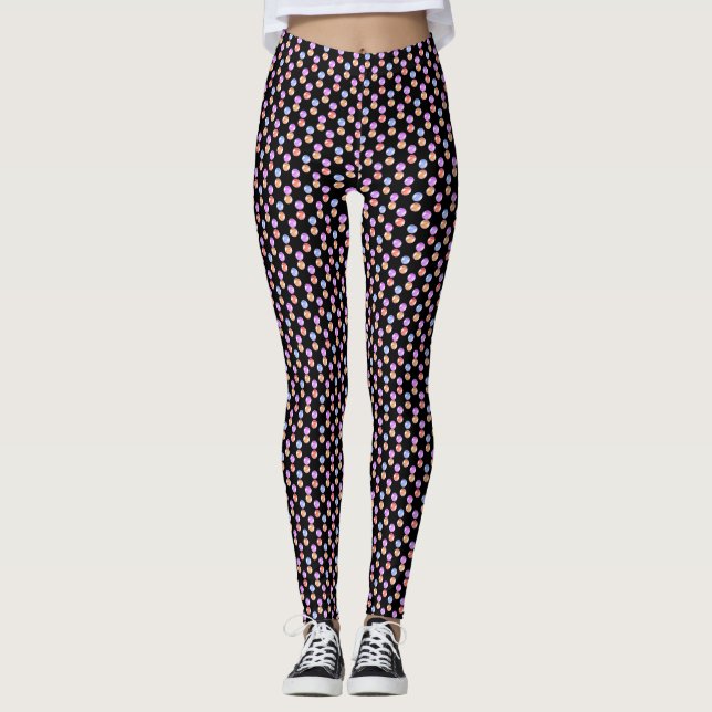 Legging Padrão Geométrico Multicolorido Moderno (Frente)
