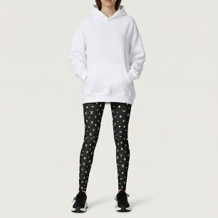 Legging Padrão Geométrico Preto