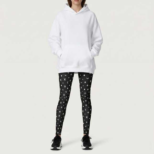 Legging Padrão Geométrico Preto (Criador carregado)