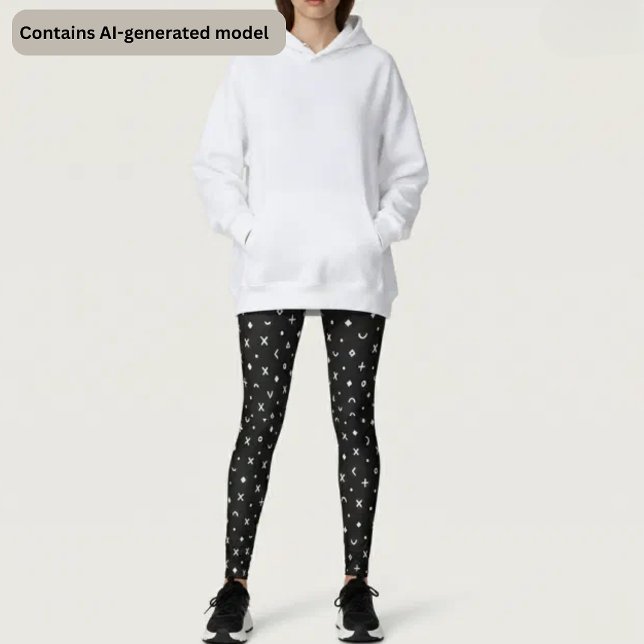 Legging Padrão Geométrico Preto (Criador carregado)