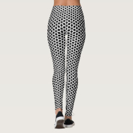 Legging Padrão Geométrico Preto e Branco