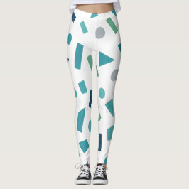 Legging Padrão Geométrico Retroativo - Design de Estilo Me