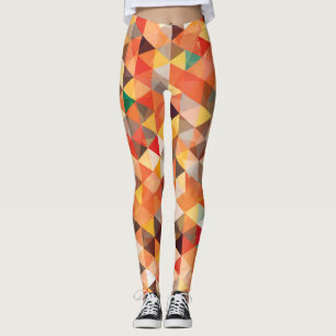 Legging Padrão geométrico sem costura do triângulo abstrat