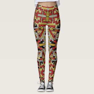Legging Padrão Geométrico Tribal/Étnico