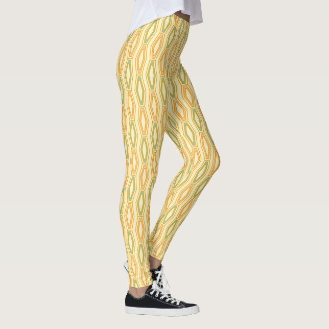 Legging Padrão geométrico vibrante com formas hexagonais (Direita)