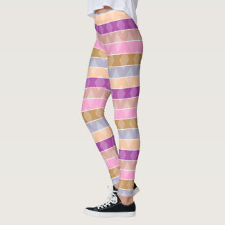Legging Padrão geométrico xadrez listrado multicolorido re