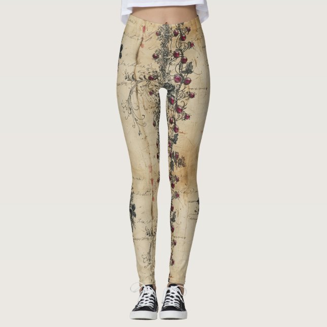 Legging Padrão Gótico de Renda Rubi Victoriano (2) (Frente)