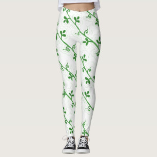 Legging Padrão Gráfico Floral sem costura transparente
